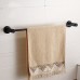 YUTU HBXG01 Round Black Matte Finish Towel Bar 1 Layer 304 Stainless Steel Towel Rack Holder Bathroom Accessories - B06XKGRMPW